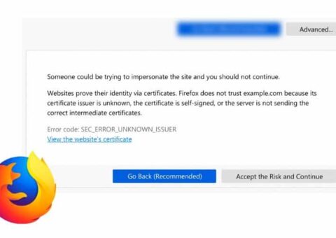 Firefox 66 update redesigns SSL error messages