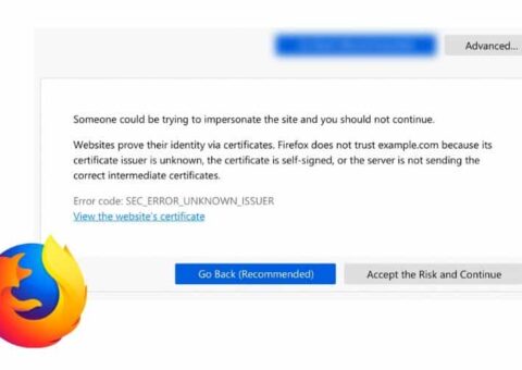 La actualización de Firefox 66 rediseña los mensajes de error SSL