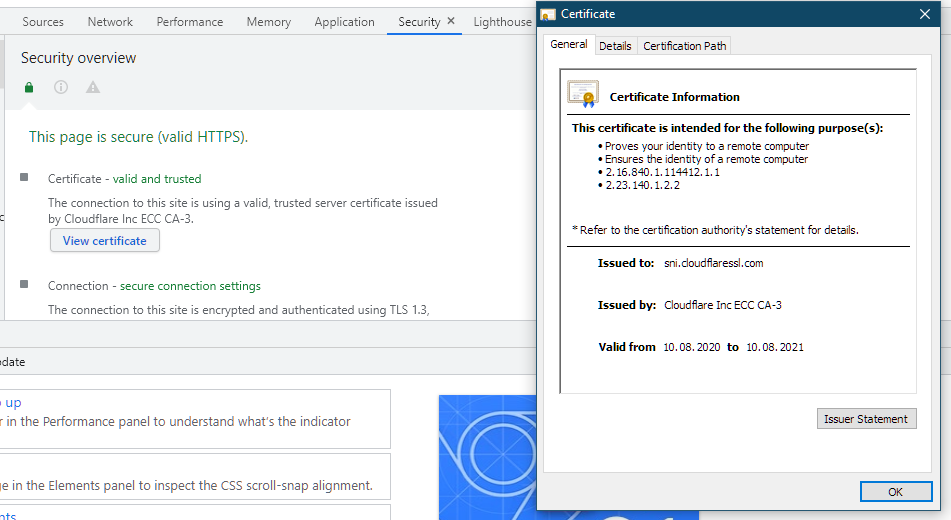 Expiração do certificado