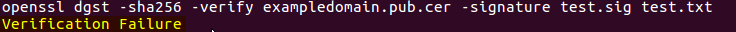 verification failure