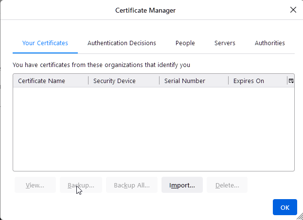 certificate manager