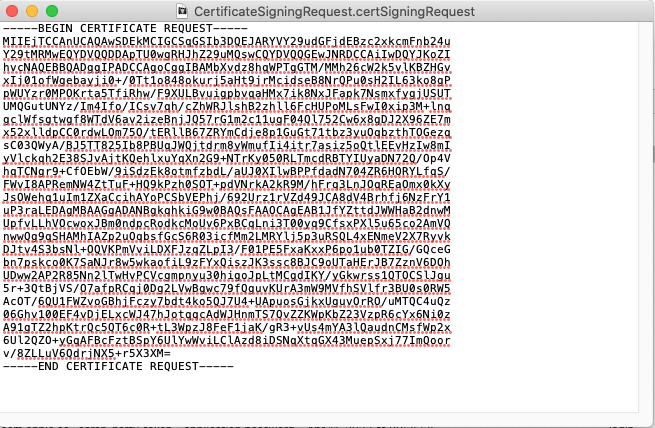 Certificate Signing Request