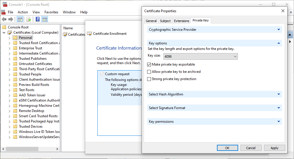 Private Key Size