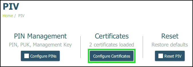 Configurar certificados
