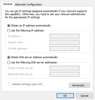 Paramètres DNS Système d'exploitation Windows