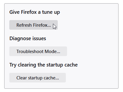 refresh Firefox 