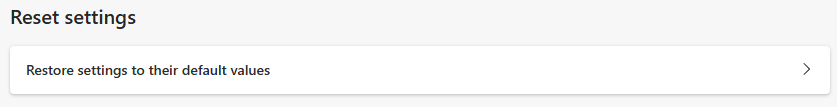 Reset Settings Edge 